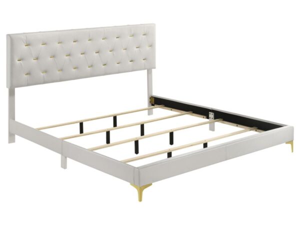 Kendall Upholstered Eastern King Panel Bed White