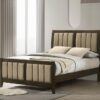 Wilkes 51-inch Upholstered Full Bed Dark Cocoa