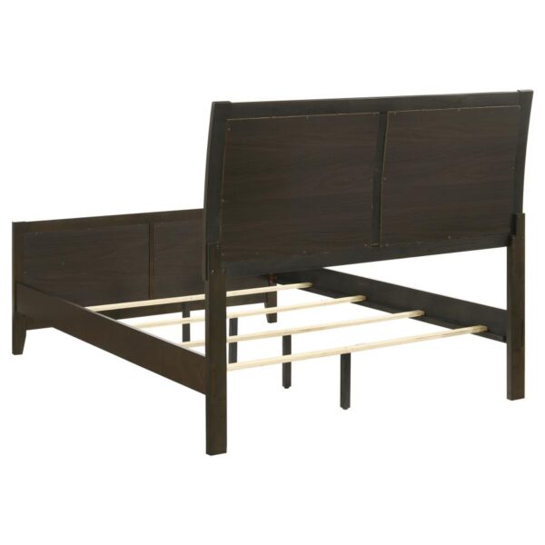 Wilkes 51-inch Upholstered Full Bed Dark Cocoa