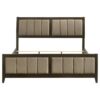 Wilkes 51-inch Upholstered Eastern King Bed Dark Cocoa
