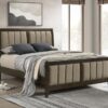 Wilkes 51-inch Upholstered Queen Bed Dark Cocoa