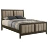 Wilkes 51-inch Upholstered Queen Bed Dark Cocoa