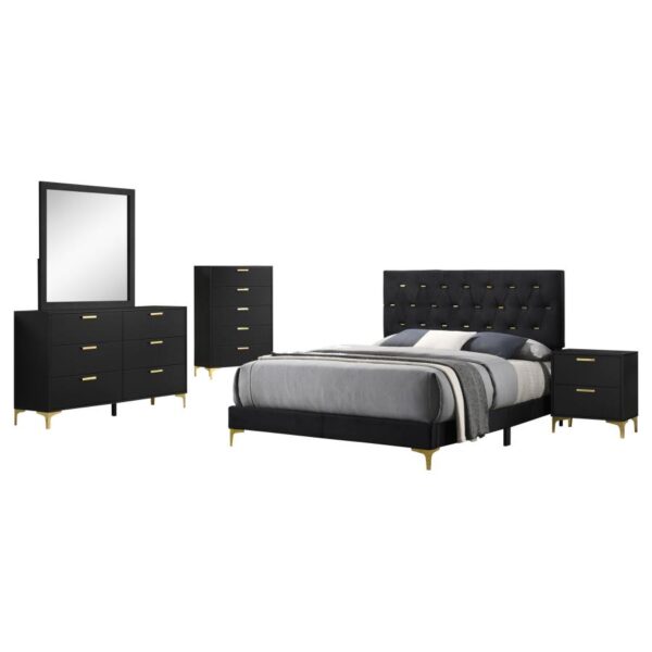 Kendall 5-piece Eastern King Bedroom Set Black