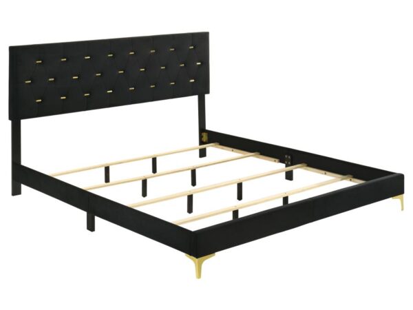 Kendall Upholstered Eastern King Panel Bed Black