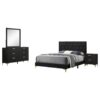 Kendall 4-piece Queen Bedroom Set Black
