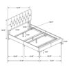 Kendall Upholstered Queen Panel Bed Black