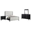 Brookmead 4-piece Upholstered Queen Bedroom Set Black