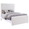 Anastasia Upholstered Eastern King Panel Bed Pearl White