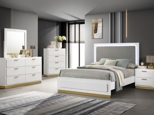 Caraway 5-piece Eastern King Bedroom Set White