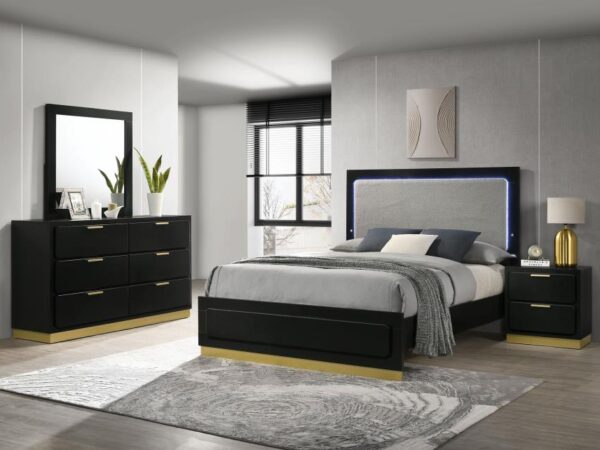 Caraway 4-piece Queen Bedroom Set Black