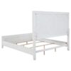 Marielle Eastern King Upholstered Panel Bed Distressed White