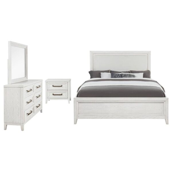 Marielle 4-piece Queen Bedroom Set Distressed White