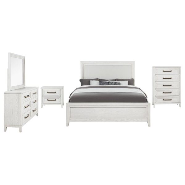 Marielle 5-piece Queen Bedroom Set Distressed White