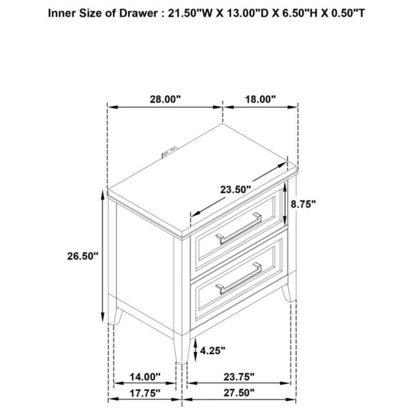 Marielle 5-piece Queen Bedroom Set Distressed White