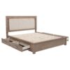 Kenora 56-inch Eastern King LED Storage Bed Barley Brown