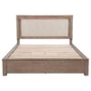 Kenora 56-inch Eastern King LED Storage Bed Barley Brown