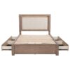 Kenora 56-inch Queen LED Storage Bed Barley Brown