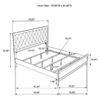 Sonora Eastern King Upholstered Panel Bed White