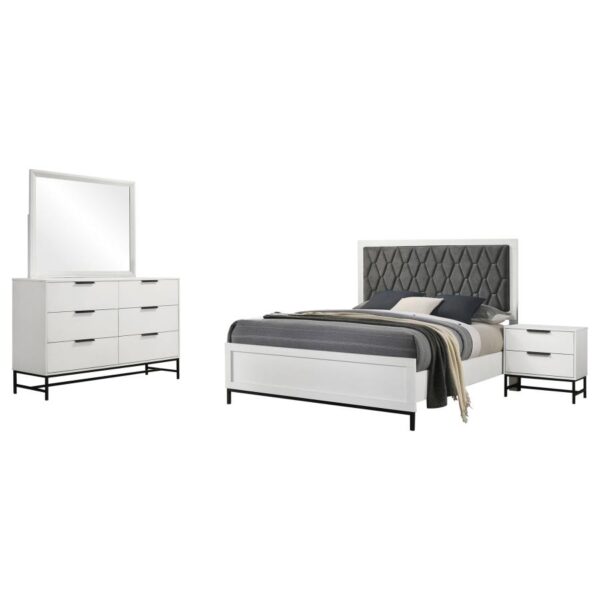 Sonora 4-piece Queen Bedroom Set White