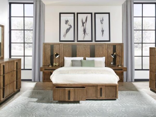 Terrace 6-piece Eastern King Panel Bedroom Set Ash Brown