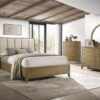 Granada Upholstered Eastern King Panel Bed Natural Pine