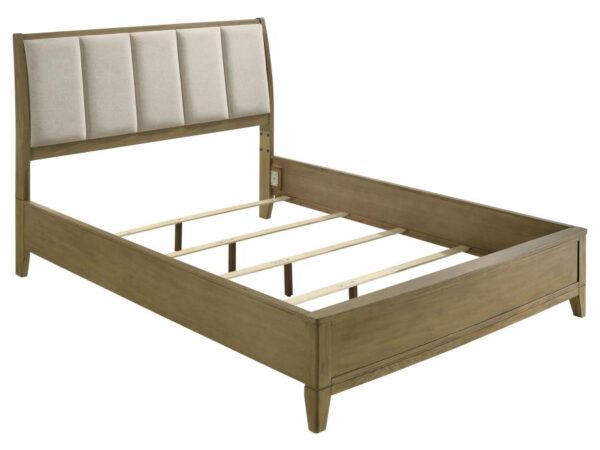 Granada Upholstered Queen Panel Bed Natural Pine