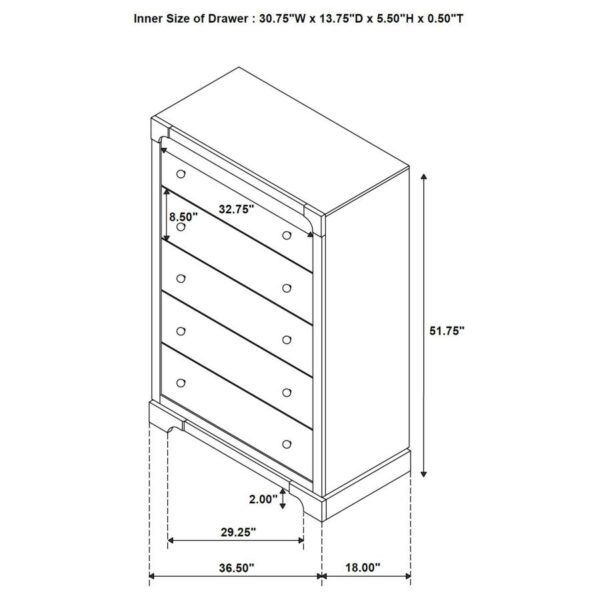 Gran Park 5-piece Queen Bedroom Set Dark Cocoa