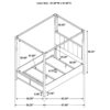 Gran Park Queen Canopy Bed Dark Cocoa