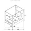 Gran Park Queen Canopy Bed Dark Cocoa