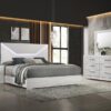 Ives 4-piece Queen Bedroom Set White High Gloss