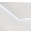 Ives Queen Panel Bed LED Headboard White High Gloss