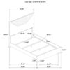 Ives Queen Panel Bed LED Headboard White High Gloss