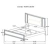 Marmore 64-inch Eastern King Panel Bed LED Headboard White