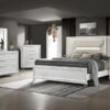 Marmore 64-inch Eastern King Panel Bed LED Headboard White