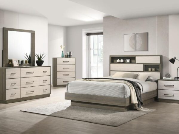 Fenwick 5-piece Eastern King Bedroom Set Grey Oak