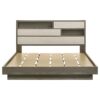 Fenwick Eastern King Bed Bookcase Headboard Grey Oak