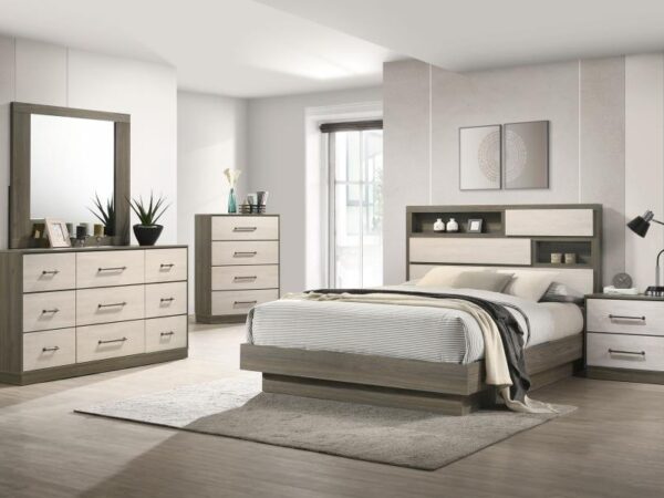 Fenwick 5-piece Queen Bedroom Set Grey Oak