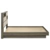 Fenwick Queen Bed Bookcase Headboard Grey Oak
