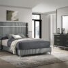Lucia 4-piece Queen Bedroom Set Grey and Black