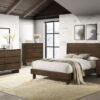 Glenwood 48-inch Queen Platform Panel Bed Warm Brown