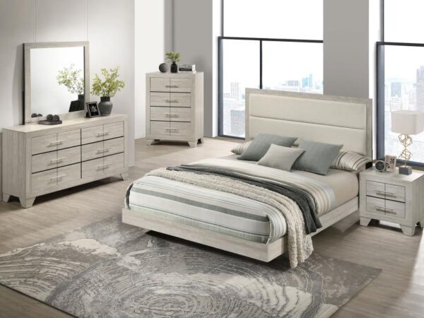 Trenton 5-piece Eastern King Bedroom Set Rustic Cream