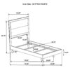 Trenton 54-inch Wood Twin Panel Bed Rustic Cream