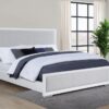 Gracemont 57-inch Eastern King Panel Bed Grey and White