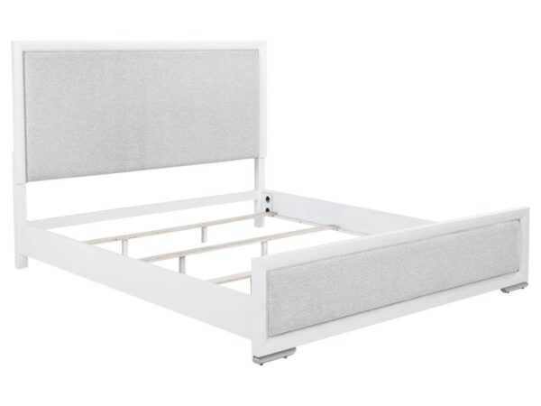 Gracemont 57-inch Eastern King Panel Bed Grey and White