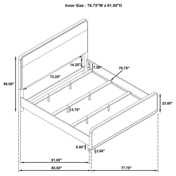 Ladera 5-piece Eastern King Bedroom Set Light Elm