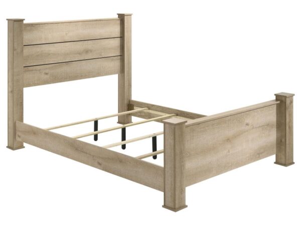 Oakglen 55-inch Eastern King Panel Bed Weathered Oak