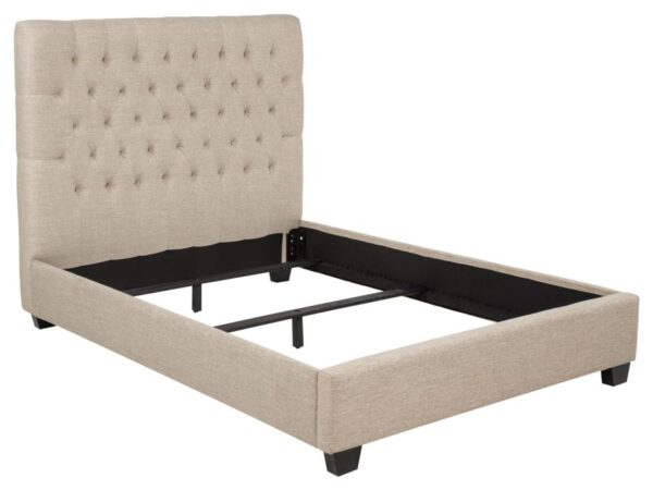 Chloe Upholstered Full Panel Bed Oatmeal