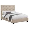 Chloe Upholstered Full Panel Bed Oatmeal