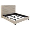 Chloe Upholstered Eastern King Panel Bed Oatmeal