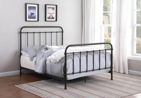 Livingston Metal Full Open Frame Bed Dark Bronze